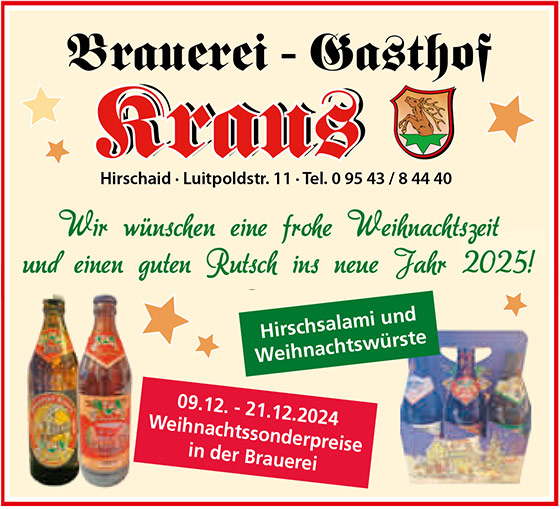 Weihnachten bei der Brauerei Kraus