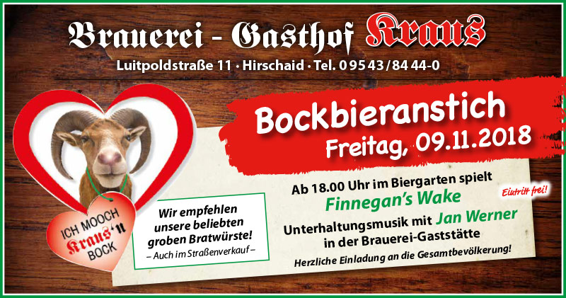 Bockbieranstich Brauereigasthof Kraus